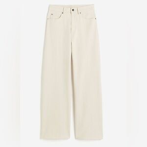 H&M Ecru Cream High Rise Denim Jeans Classic Style, Size 10